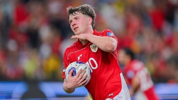 Ole Romeny, Pencetak Gol Timnas ke Gawang Bahrain (foto: Istimewah}